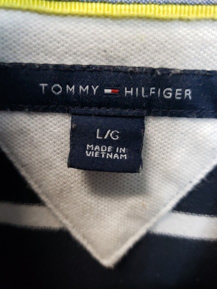 Tommy Hilfiger Women's Layered-Look Top navy white sz Lg polo Pullover - Picture 2 of 7